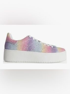 J. Adams Pastel Rainbow Glitter Platform Sneaker
